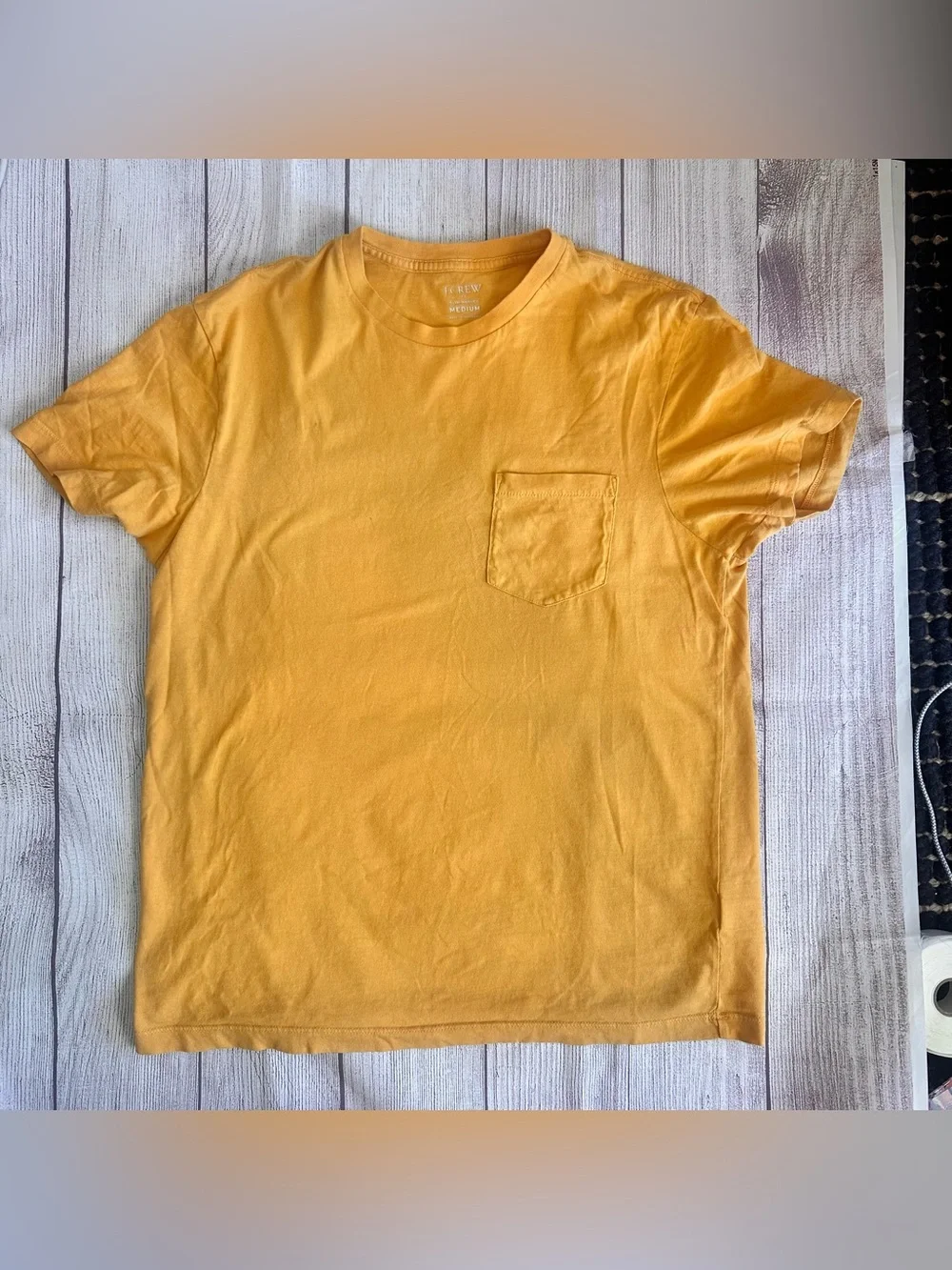 J. Crew Men’s Mustard Short Sleeve Crewneck Pocket Tee